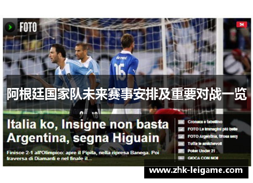 阿根廷国家队未来赛事安排及重要对战一览